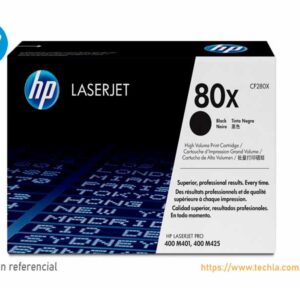 Toner HP 80X Negro CF280X Laserjet M401dn/M425dn 6.9kpg.