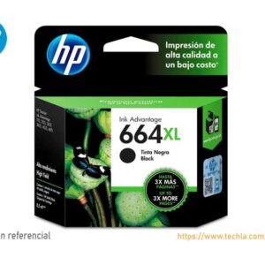Tinta HP 664XL Negra F6V31AL 480pg.