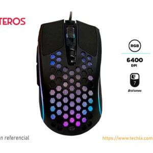 Mouse gamer Teros TE-1210G, RGB, negro