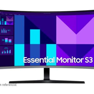Monitor Samsung Curvo 32" Essential S3 FHD, 100HZ, 4MS (LS32D390GANXZA)